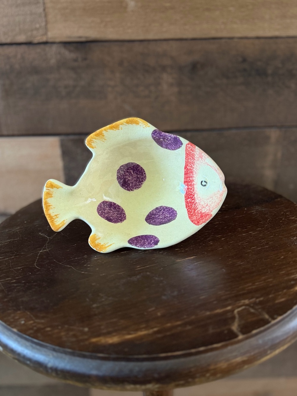 Vietri Italian Pottery Fish Trinket Dish Coastal Beach Decor Catchall Bowl